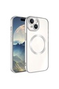Apple iPhone 15 Uyumlu Kılıf M-safe Wireless Şarj Özellikli Zore Setro Silikon