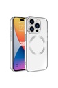 Apple iPhone 15 Pro Max Uyumlu Kılıf M-safe Wireless Şarj Özellikli Zore Setro Silikon