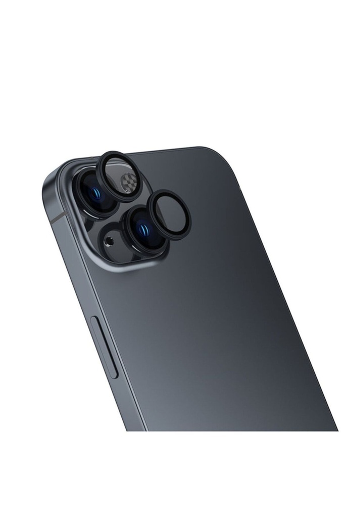 [RNZ-TA93779] Apple iPhone 15 Plus Uyumlu Zore CL-13 Kamera Lens Koruyucu (Siyah)
