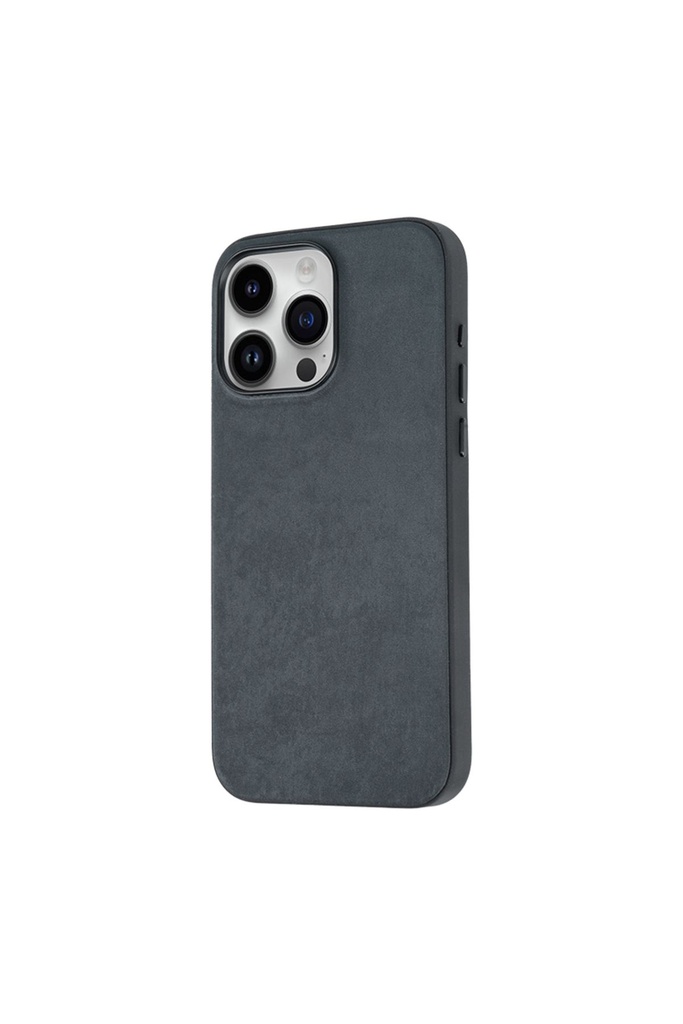 [RNZ-TA93853] Apple iPhone 15 Pro Max Uyumlu Kılıf Zore Mikro Fiber Mimoza Kapak (Siyah)
