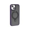 Apple iPhone 15 Uyumlu Kılıf Wiwu ZMM-010 M-safe Şarj Özellikli Mat Arka Yüzey Standlı Kapak