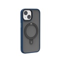 Apple iPhone 15 Plus Uyumlu Kılıf Wiwu ZMM-010 M-safe Şarj Özellikli Mat Arka Yüzey Standlı Kapak