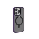Apple iPhone 15 Pro Max Uyumlu Kılıf Wiwu ZMM-010 M-safe Şarj Özellikli Mat Arka Yüzey Standlı Kapak
