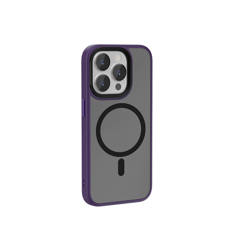 Apple iPhone 15 Pro Max Uyumlu Kılıf Wiwu FGG-011 M-safe Şarj Özellikli Kamera Korumalı Kapak