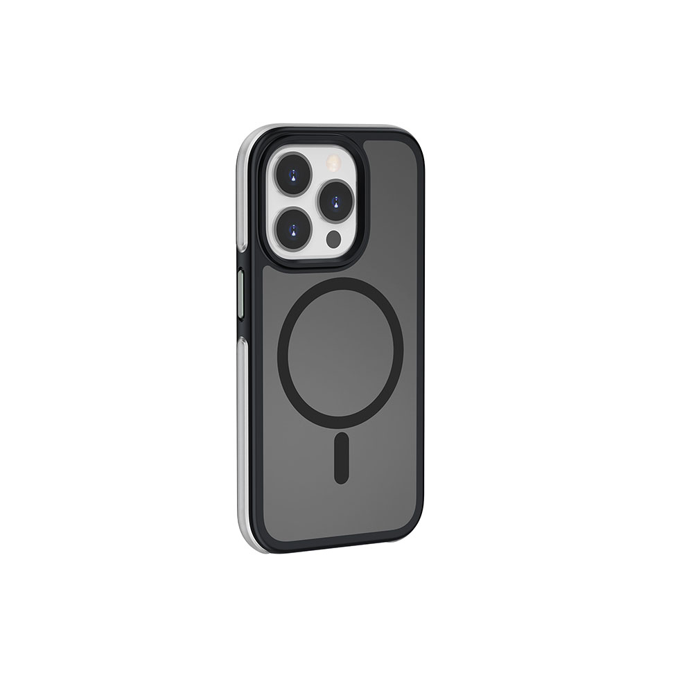 [RNZ-TA93943] Apple iPhone 15 Pro Max Uyumlu Kılıf Wiwu ZKK-012 M-safe Şarj Özellikli Air Cushion Kapak (Siyah)