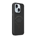 Apple iPhone 15 Plus Uyumlu Kılıf Wiwu LCC-107 Karbon Fiber M-safe Şarj Özellikli Kamera Korumalı Kabon Kapak
