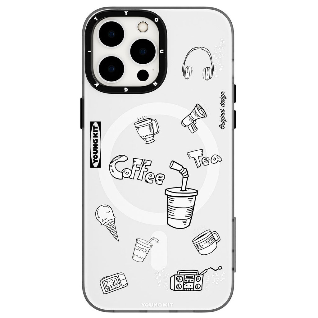 Apple iPhone 14 Pro Max Uyumlu Kılıf M-safe Şarj Özellikli Desenli Youngkit Plaything Serisi Kapak