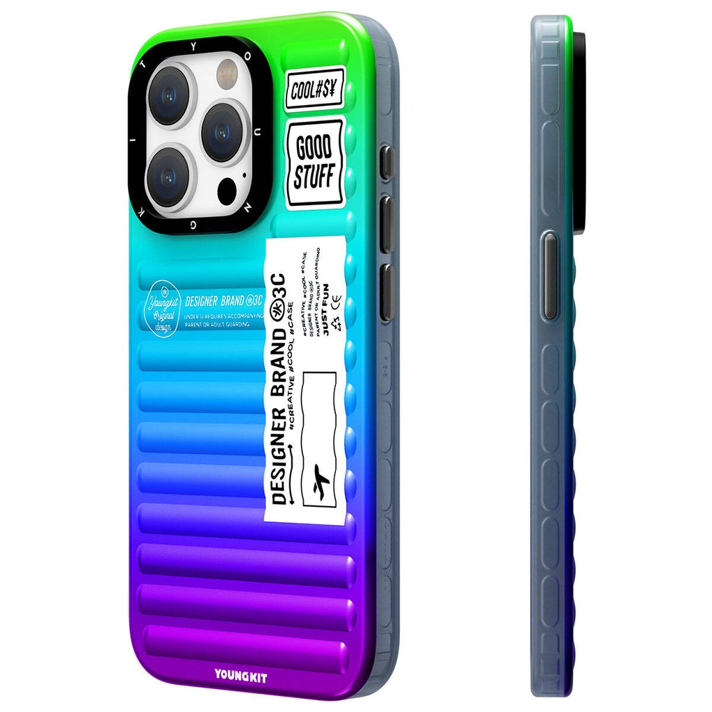 [RNZ-TA94172] Apple iPhone 15 Pro Uyumlu Kılıf YoungKit The Secret Color Serisi Kapak (Mavi)