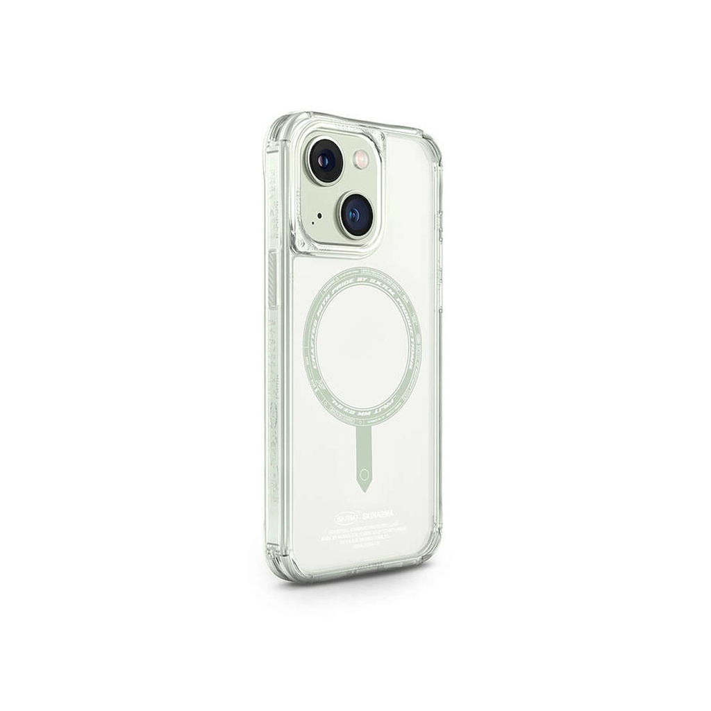 Apple iPhone 15 Uyumlu Kılıf SkinArma Şeffaf Airbag Tasarımlı M-safe Şarj Özellikli Saido Kapak