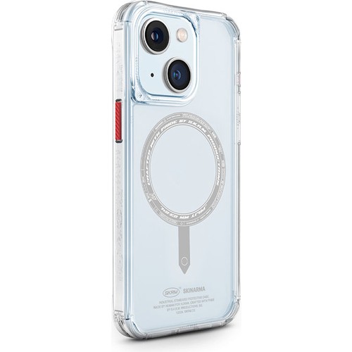 Apple iPhone 15 Uyumlu Kılıf SkinArma Şeffaf Airbag Tasarımlı M-safe Şarj Özellikli Saido Kapak