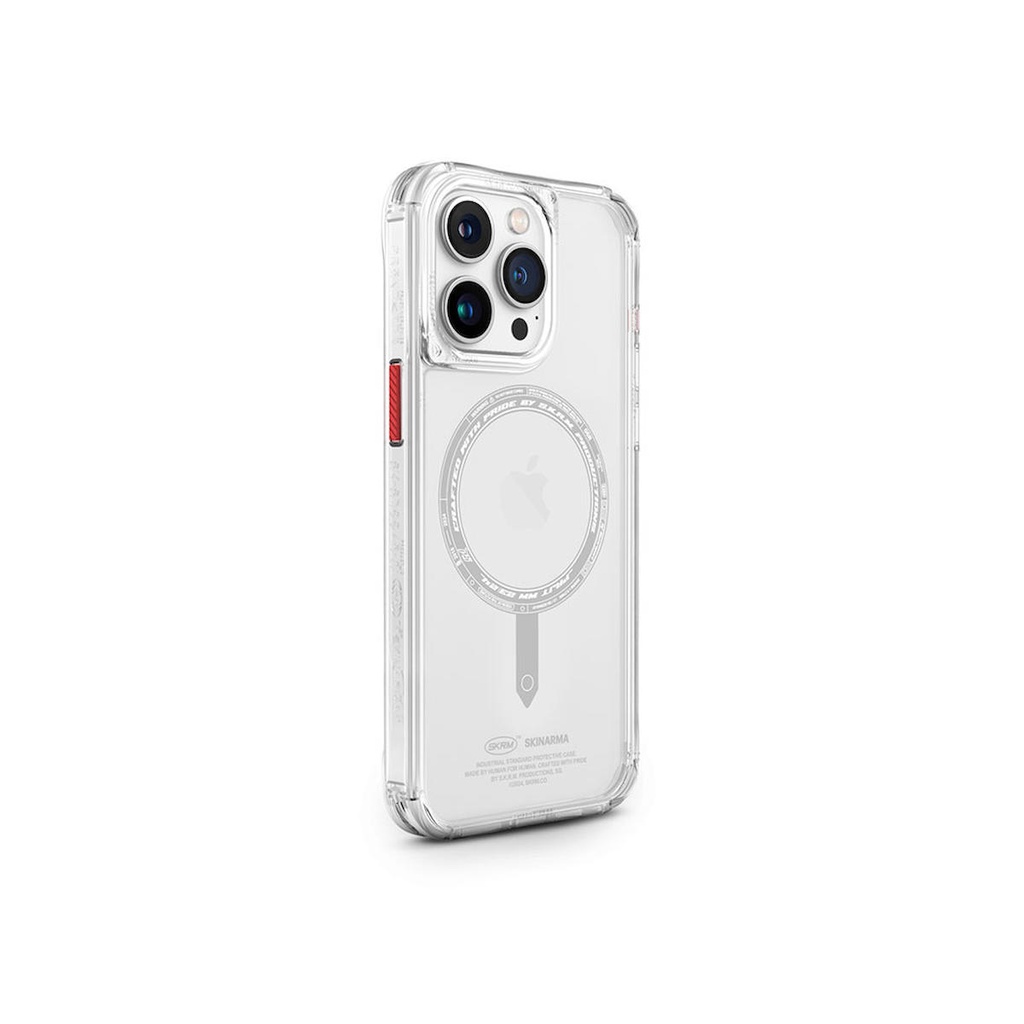 Apple iPhone 15 Pro Uyumlu Kılıf SkinArma Şeffaf Airbag Tasarımlı M-safe Şarj Özellikli Saido Kapak