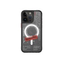 Apple iPhone 15 Pro Max Uyumlu Kılıf SkinArma M-safe Şarj Özellikli Yazı Desenli Airbag Tasarımlı Orion Kapak