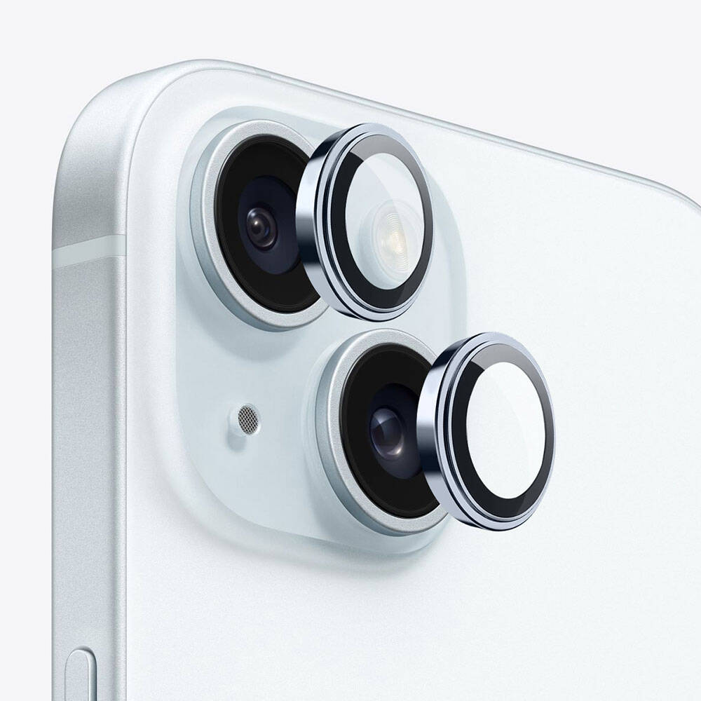 Apple iPhone 15 Uyumlu ​​Wiwu Lens Guard Metal Kamera Lens Koruyucu