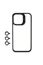 Apple iPhone 15 Pro Uyumlu Kılıf Kamera Lens Korumalı Standlı Zore Klon Lensli Kapak