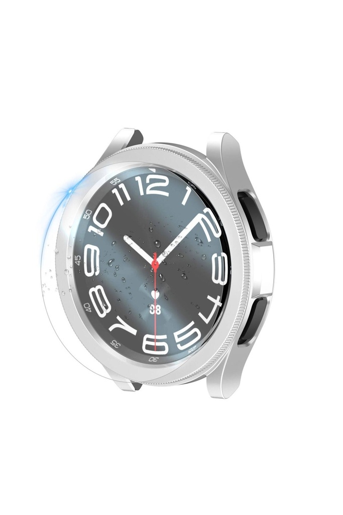 Samsung Galaxy Watch 6 Classic 43mm Uyumlu Sert PC Kasa ve Ekran Koruyucu Zore Watch Gard 29