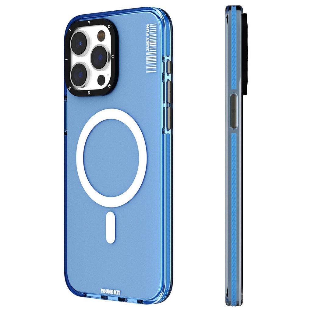 Apple iPhone 15 Pro Uyumlu Kılıf M-safe Şarj Özellikli YoungKit Crystal Color Serisi Kapak