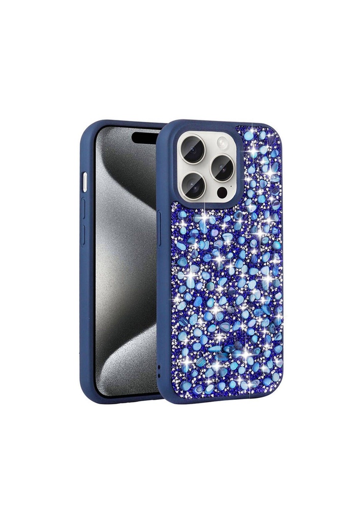 Apple iPhone 15 Pro Max Uyumlu Kılıf Parlak Taşlı Tasarım Zore Linea Diamond Kapak