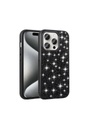Apple iPhone 15 Pro Max Uyumlu Kılıf Parlak Taşlı Tasarım Zore Linea Diamond Kapak