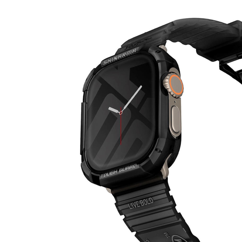 [ZTA95300] Apple Watch Ultra 49mm Uyumlu SkinArma Kurono Buzlu Tasarım Sert PC Kasa Koruyucu (Siyah)