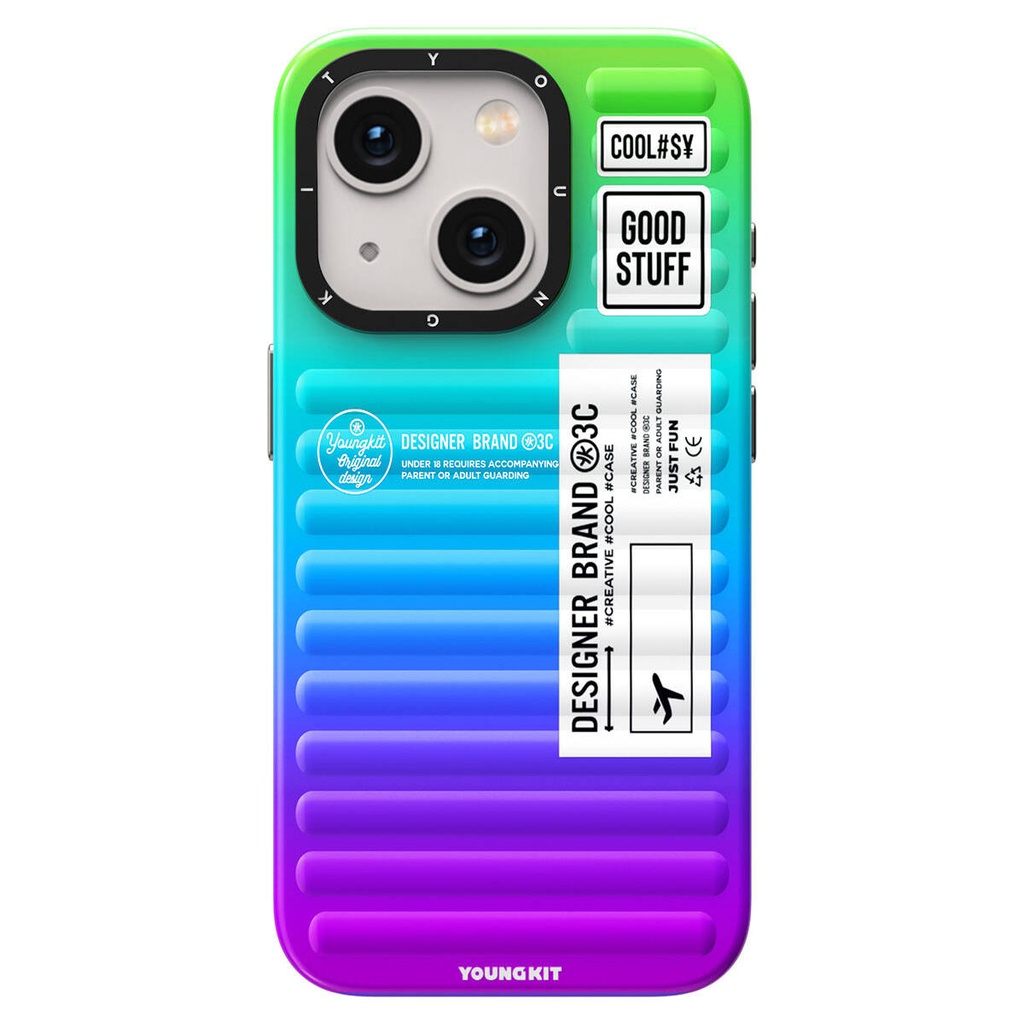 [RNZ-TA94606] Apple iPhone 15 Uyumlu Kılıf YoungKit The Secret Color Serisi Kapak (Mavi)