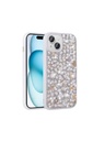 Apple iPhone 15 Uyumlu Kılıf Parlak Taşlı Tasarım Zore Linea Diamond Kapak