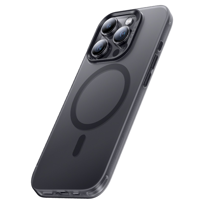 [RNZ-TA94131] Apple iPhone 15 Pro Uyumlu Kılıf M-safe Şarj Özellikli Benks Lucid Armor Kapak (Siyah)
