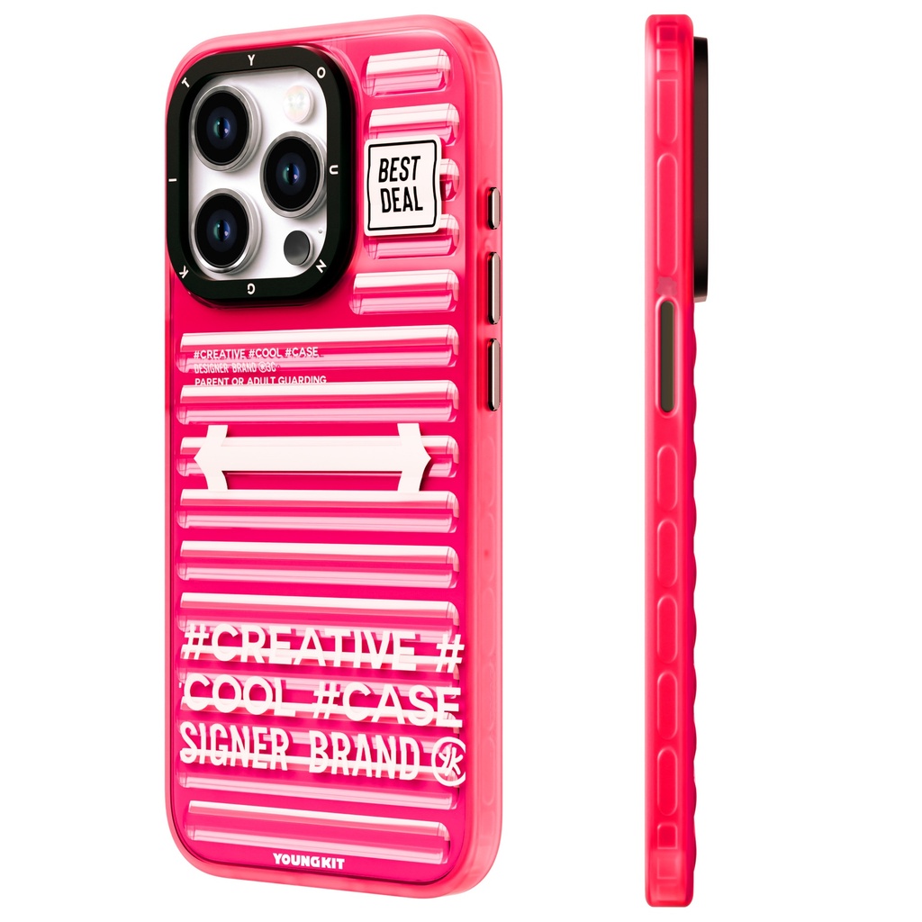 Apple iPhone 15 Pro Uyumlu Kılıf YoungKit Luggage FireFly Serisi Kapak