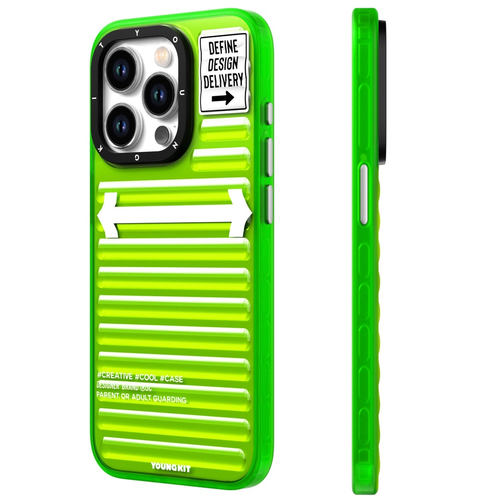 Apple iPhone 15 Pro Uyumlu Kılıf YoungKit Luggage FireFly Serisi Kapak