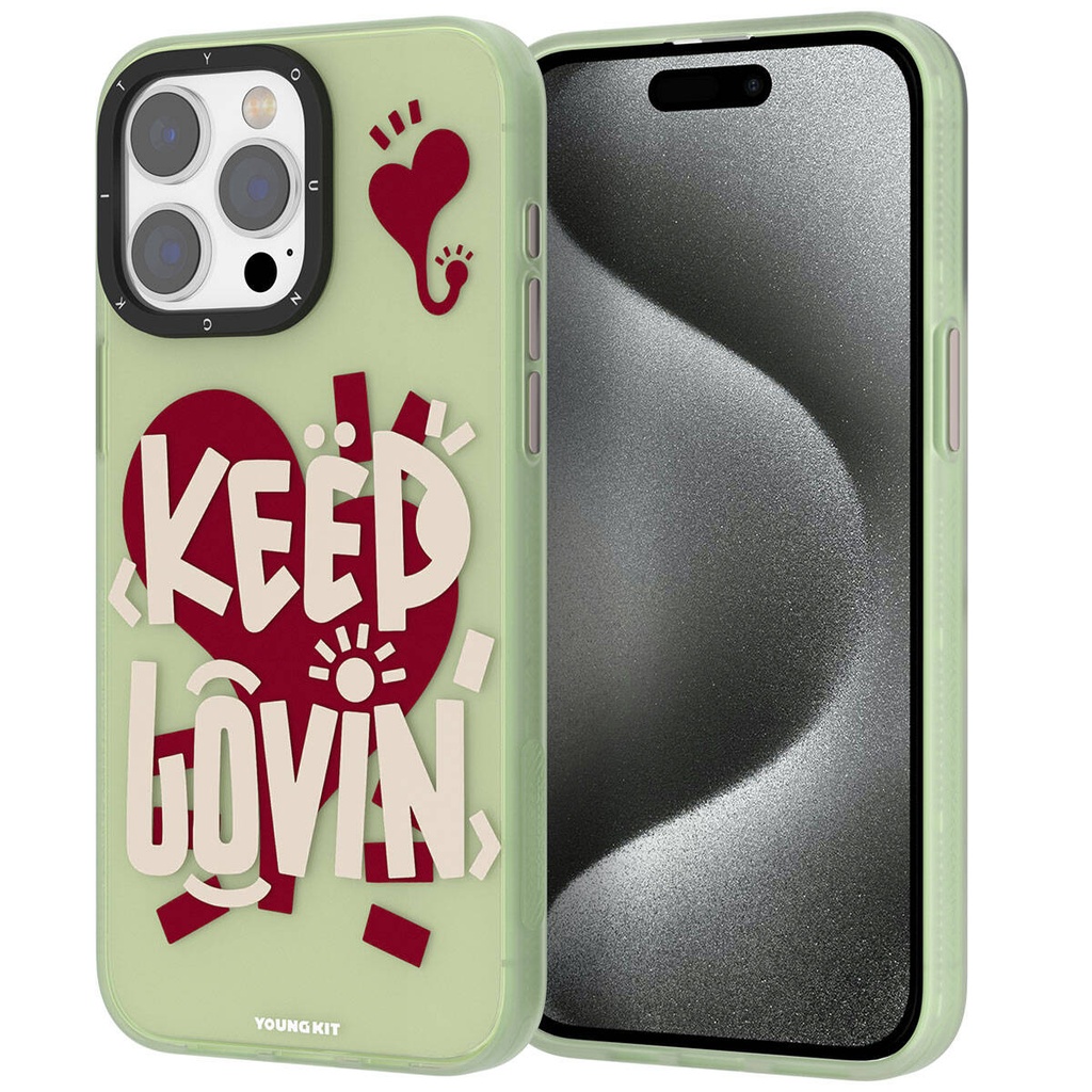 Apple iPhone 15 Pro Max Uyumlu Kılıf Desenli Youngkit Happy Hearth Serisi Kapak