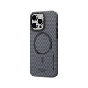 Apple iPhone 15 Pro Uyumlu Kılıf Recci Machinist Serisi M-safe Şarj Özellikli Magnetik Karbon Kapak