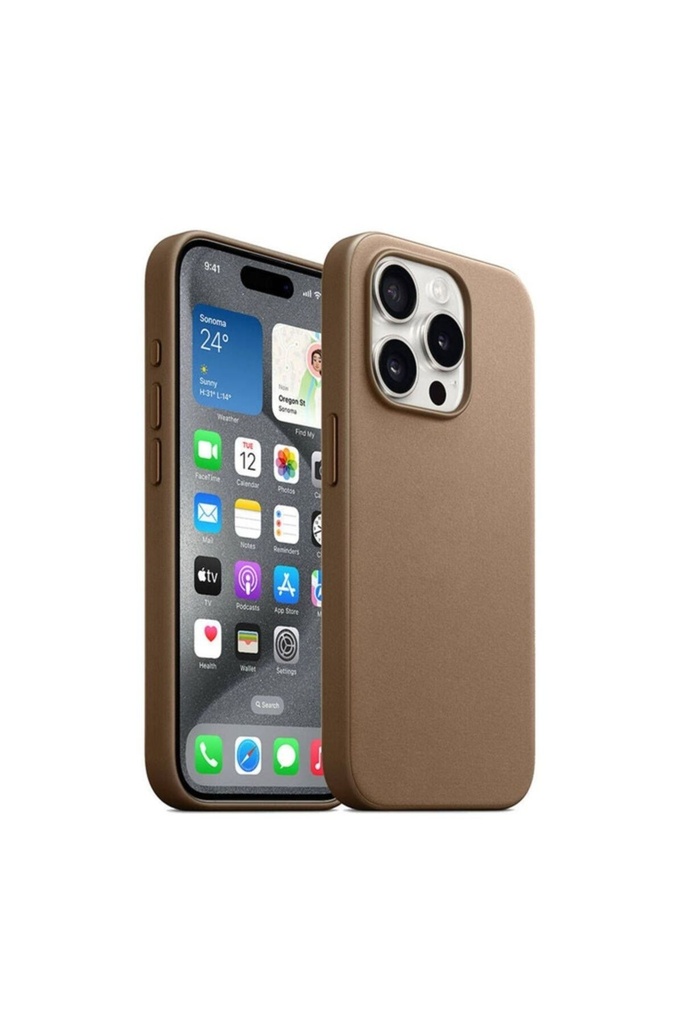 Apple iPhone 15 Pro Uyumlu Kılıf Zore M-safe Şarj Özellikli Mikro Fiber Optimal Kapak