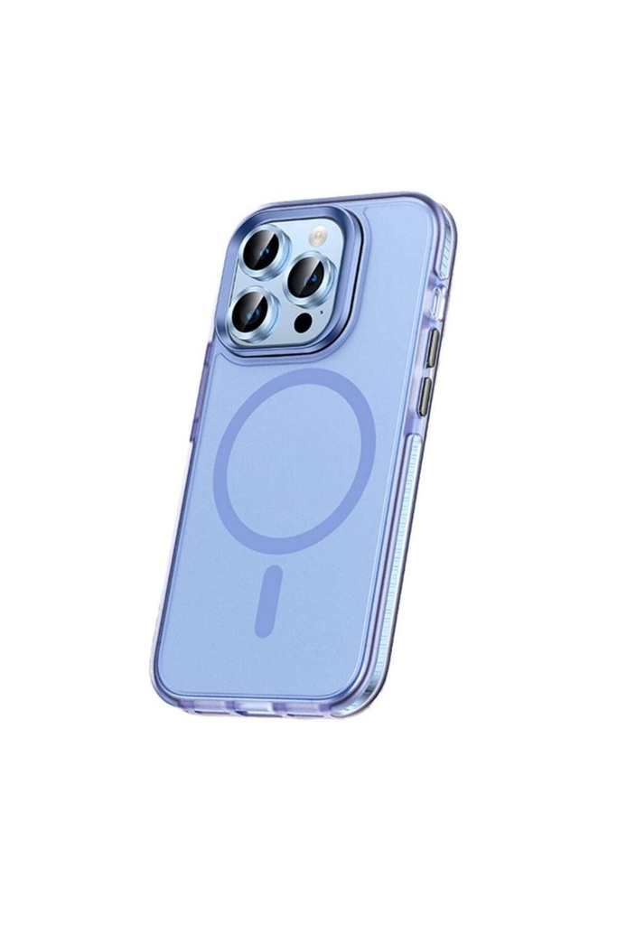 Apple iPhone 15 Pro Max Uyumlu Kılıf Airbagli M-safe Wireless Şarj Özellikli Lens Koruyuculu Zore Klaptika Kapak