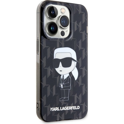 Apple iPhone 15 Pro Max Uyumlu Kılıf Karl Lagerfeld IML İkonik Monogram Orjinal Lisanslı Kapak