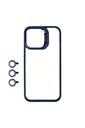 Apple iPhone 15 Pro Max Uyumlu Kılıf Kamera Lens Korumalı Standlı Zore Klon Lensli Kapak