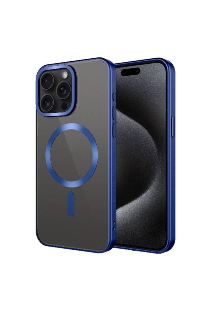 Apple iPhone 15 Pro Uyumlu Kılıf Mat Tasarımlı M-safe Wireless Şarj Özellikli Zore Mat Setro Kapak
