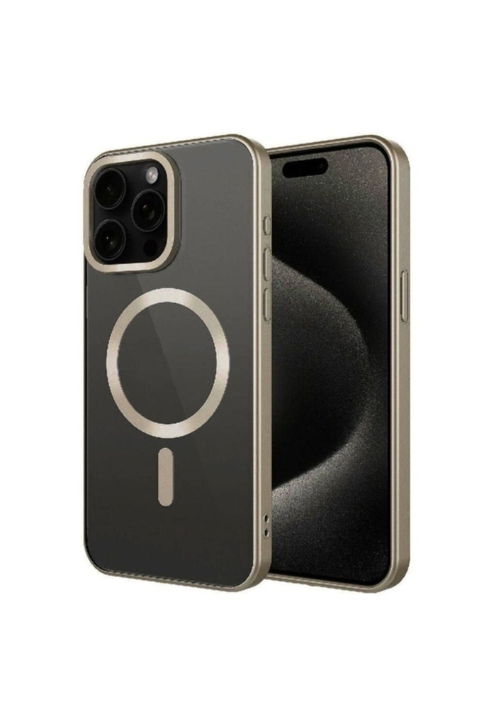 Apple iPhone 15 Pro Uyumlu Kılıf Mat Tasarımlı M-safe Wireless Şarj Özellikli Zore Mat Setro Kapak
