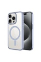 Apple iPhone 15 Pro Max Uyumlu Kılıf Wireless Şarj Özellikli Sert PC Zore Mat Riksos M-safe Kapak