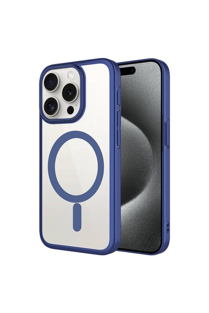 Apple iPhone 15 Pro Max Uyumlu Kılıf Wireless Şarj Özellikli Sert PC Zore Mat Riksos M-safe Kapak