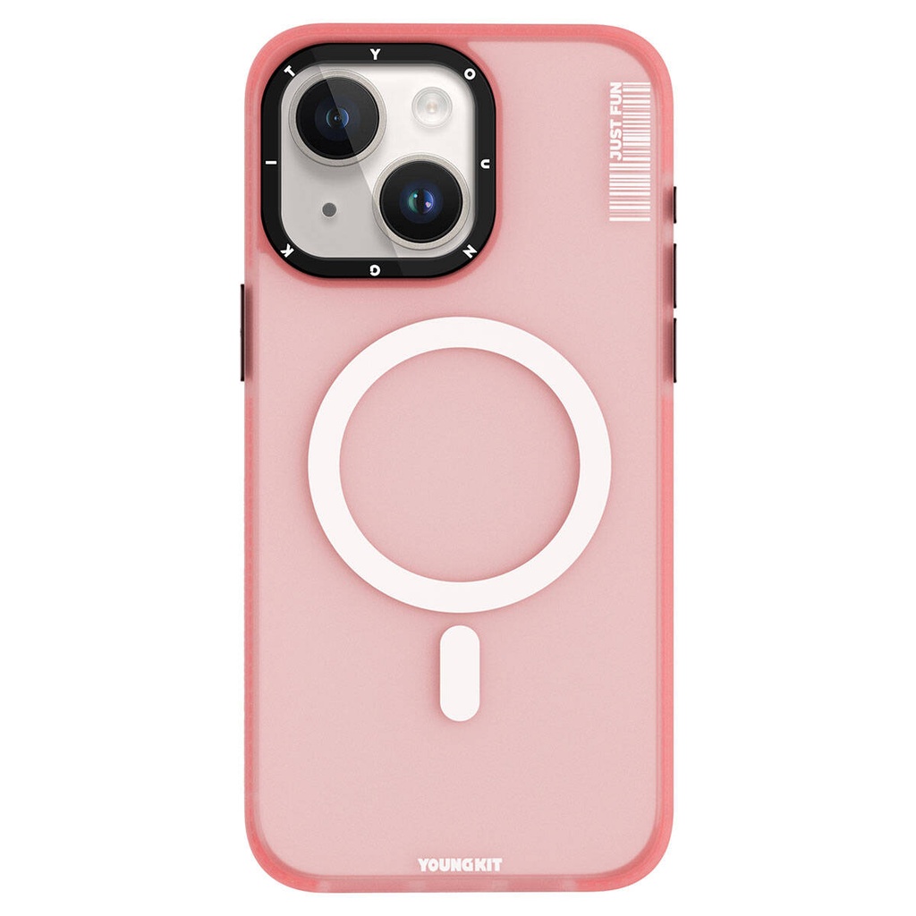 Apple iPhone 15 Uyumlu Kılıf M-safe Şarj Özellikli Youngkit Colored Sand Serisi Kapak