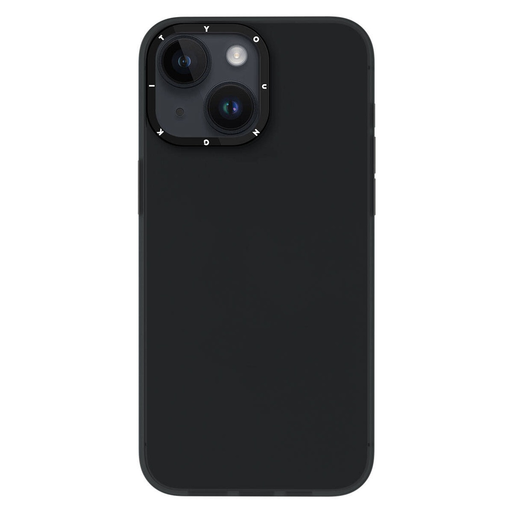 [RNZ-TA94612] Apple iPhone 15 Uyumlu Kılıf Buzlu Mat Tasarım Youngkit Hidden Sand Serisi Kapak (Siyah)