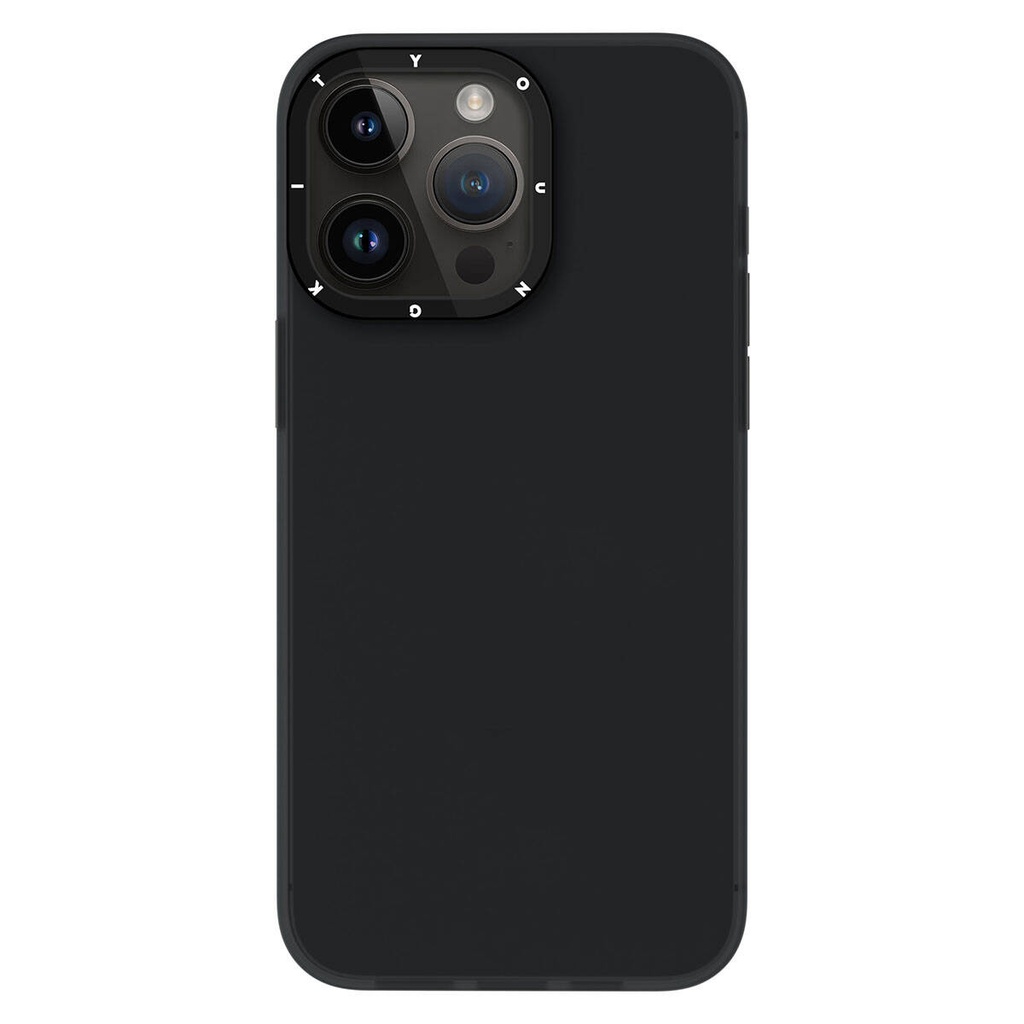 [RNZ-TA94616] Apple iPhone 15 Pro Uyumlu Kılıf Buzlu Mat Tasarım Youngkit Hidden Sand Serisi Kapak (Siyah)