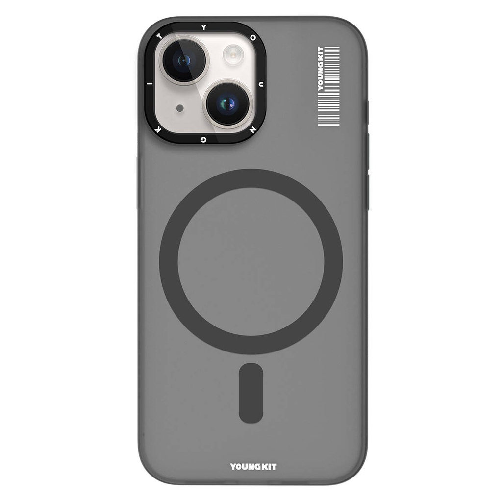 Apple iPhone 15 Uyumlu Kılıf M-safe Şarj Özellikli Youngkit Hidden Sand Serisi Kapak