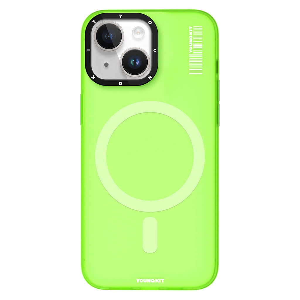 Apple iPhone 15 Uyumlu Kılıf M-safe Şarj Özellikli Youngkit Hidden Sand Serisi Kapak
