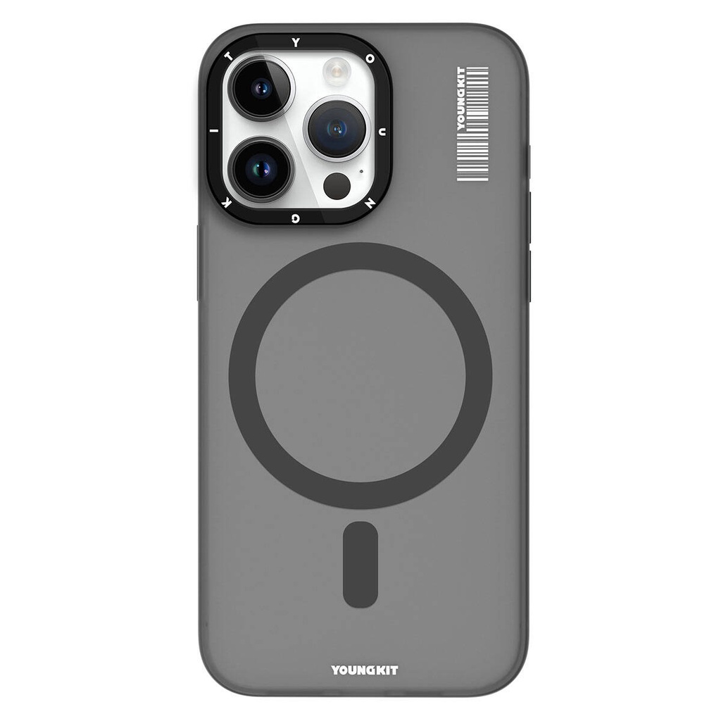 Apple iPhone 15 Pro Max Uyumlu Kılıf M-safe Şarj Özellikli Youngkit Hidden Sand Serisi Kapak