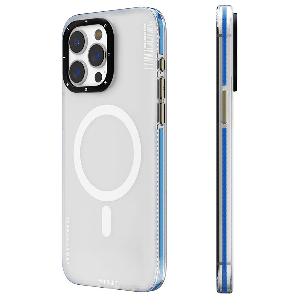 Apple iPhone 15 Pro Max Uyumlu Kılıf M-safe Şarj Özellikli Youngkit Jiansha Serisi Kapak