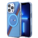 Apple iPhone 14 Pro Uyumlu Kılıf BMW M-safe Şarj Özellikli Transparan Tricolor Stripes Orjinal Lisanslı Kapak