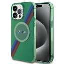 Apple iPhone 15 Pro Uyumlu Kılıf BMW M-safe Şarj Özellikli Transparan Tricolor Stripes Orjinal Lisanslı Kapak