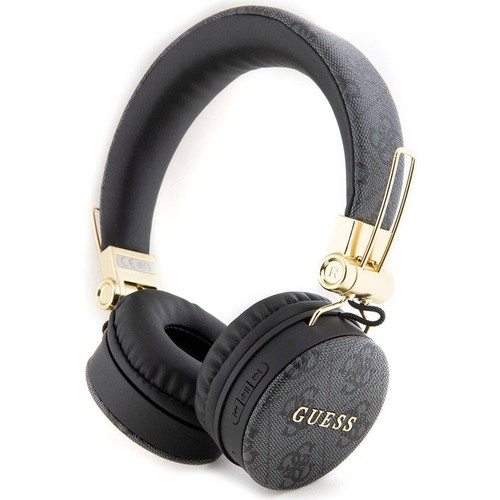 Guess Orjinal Lisanslı 4G Metal Logo PU Deri Ayarlanabilir Kulak Üstü Bluetooth Kulaklık