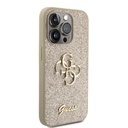 Apple iPhone 15 Pro Max Uyumlu Kılıf Guess Orjinal Lisanslı 4G Büyük Metal Logolu Glitter Kapak
