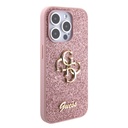 Apple iPhone 15 Pro Max Uyumlu Kılıf Guess Orjinal Lisanslı 4G Büyük Metal Logolu Glitter Kapak